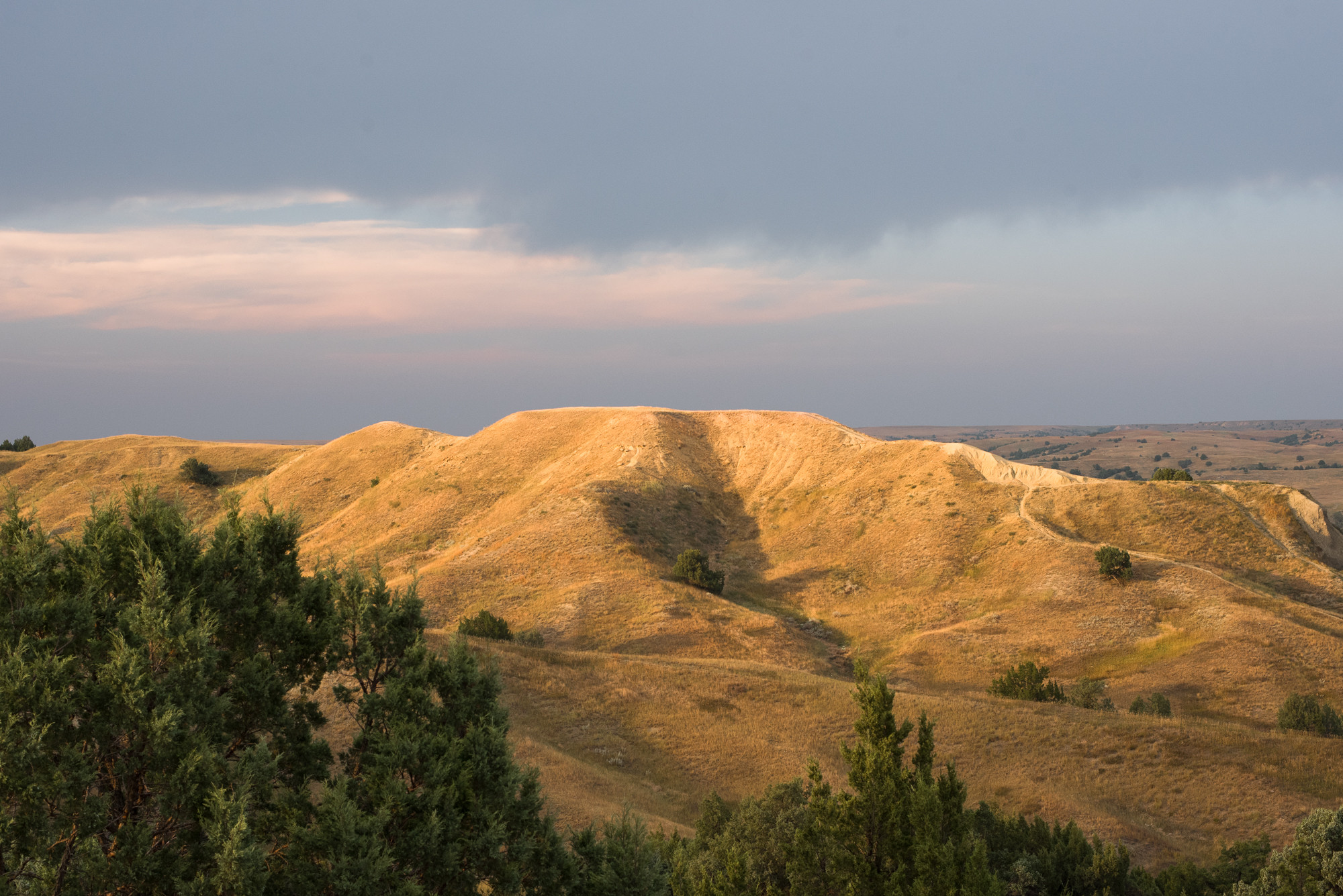 Golden hour at Badlands National Park