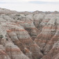 Striped rock formations at Badlands National Park