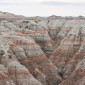 Striped rock formations at Badlands National Park