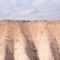 Thin layer of topsoil at Badlands National Park